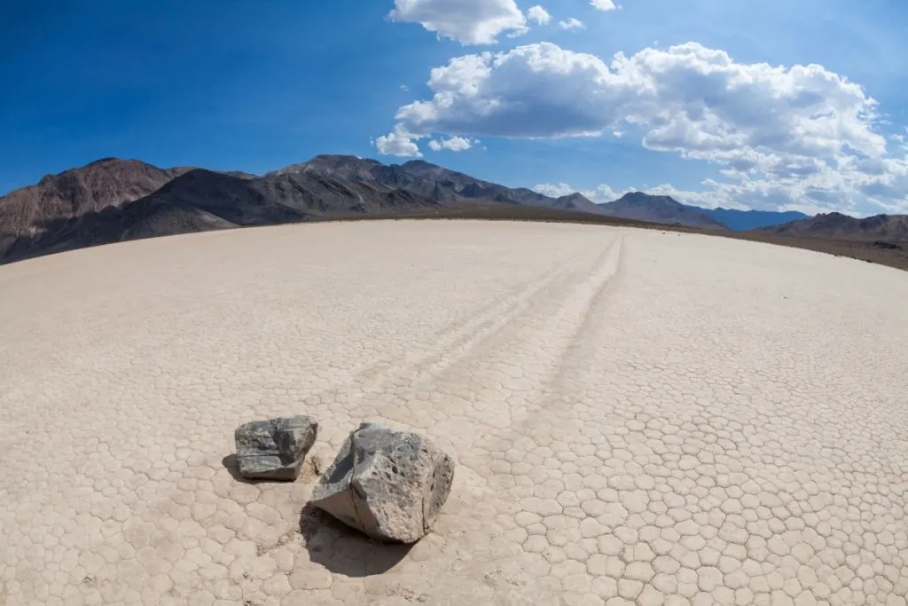 Sailing Stones in the Death Valley National Park, California